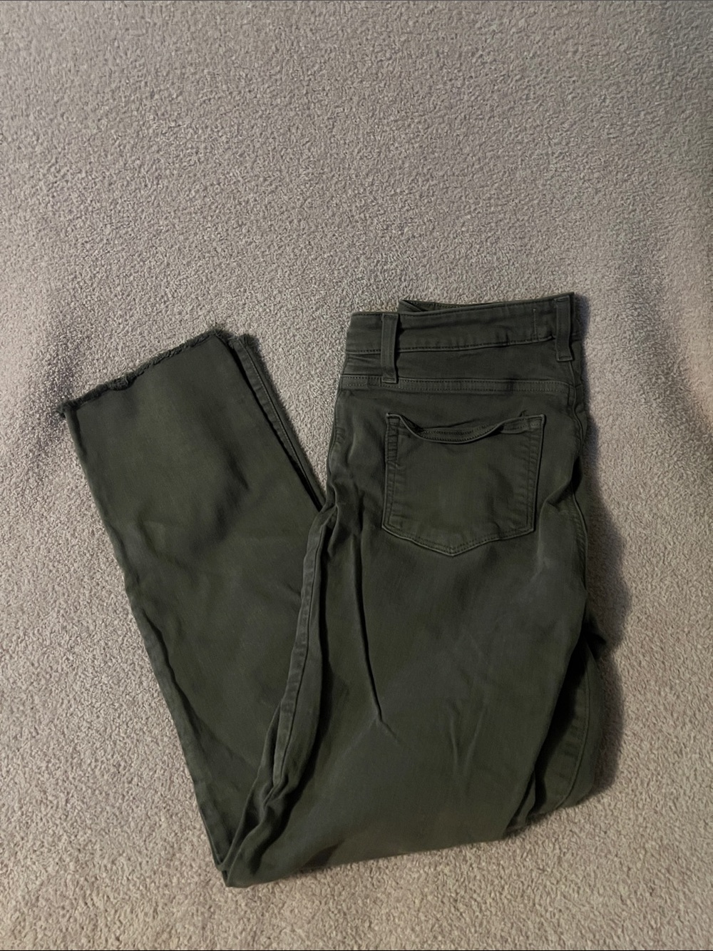 PAIGE Olive Green Straight Leg Pants